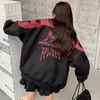 DeepTown Vintage Y2K Bomber Jacket Women Oversize Korean Fashion Black Star Jackets Harajuku Streetwear Baseball Płaszcze Estetyczne 240127