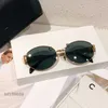 Damen Triomphe Sonnenbrille mit ovalem Rahmen, 40235, Damen, Metall, verspiegelte Beine, grüne Linse, Retro, klein, rund, sexy, klein, mit Originalverpackung, AITD