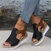 Dress Shoes Mid Heel Casual Modern Sandals Buckle Strap Adult Ladies 2024 Solid Wedges Classics Women's