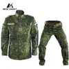 Mege Russion Military Unitary Russian Camouflage Tactical Equipment Men屋外冬の作業服Army Visikov 240202