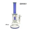 Bong/Rig/Bubbler in vetro con narghilè Altezza: 11 pollici con percloro e ciotola in vetro GB083 (4 colori)