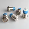 Ceiling Lights 16mm Red Blue Yellow Green White Light Car Auto Metal LED Power Push Button Switch Self Locking Momentary Type 5 12 24V 220V