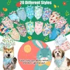 Vêtements pour chiens 20 Pack Floral Bandana Printemps Fleur Pet Triangle Bavoir Écharpe Daisy Rose Foulard Réglable Pour Chiens Et Chats