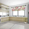 Curtain Tulips Mother'S Day Flowers Bedroom Voile Short Window Chiffon Curtains For Kitchen Home Decor Small Tulle Drapes