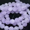 Bracelet de perles rondes en améthyste de lavande naturelle, pierres précieuses en vrac, 12mm