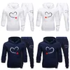 Paar-Trainingsanzug „Im With Her“-Aufdruck, Liebhaber-Hoodie und Hose, 2-teilige Kleidung, Herren-Sweatshirts, Damen-Hoodies, Liebhaber-Fleece-Anzüge