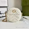 designer bag tote bag Ringer Round Crossbody Large Capacity Purse Student Latest Street Trend Explosive Solid Color Wavy Zipper Women'S Leather Bags 18cm