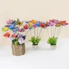 Garden Decorations 10st Butterflies Yard Planter Färgglada nyckfulla fjäril Stakes Decoracion For Home Outdoor Flower Potts Decor Supplies