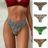 Women's Panties Leopard Ice Silk Thin Sports Underpants Intimate Sexy Woman And Thongs Lingerie For Sex Tiger Zebra Briefs