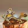 Decorative Figurines Chinese Beast Dragon Statue Bronze Figurine Ornaments Antique Copper Mythical Animal Miniature Home Decoration Crafts