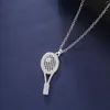Pendentif Colliers Fishhook Tennis Raquette Collier Chaîne Américaine Sport Cadeau Pour Homme Femme Enfant Enfant Garçon Alliage Cristal Zircon Bijoux