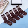 2024新しいレディースソックスレディースブティックQualcomm Socks Luxury Sexy Socks Top Designer High End Socks 1 Box 5 Pairs Hosiery Socks Hosiery