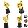 Dekorativa föremål Figurer Kids Awesome Football Trophy Basketball Thumb Cup Sport Model Shaped Decor Award Plastic Cheer Child Dhomj