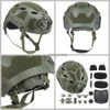 Casco táctico rápido Airsoft militar ejército CS juego cascos al aire libre de caza, de deporte tiro Paintball cabeza equipo protector 240131