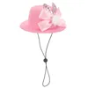 Vêtements de chien Pâques Bonnette Chat chapeau mignon Soleil réglable STRAP PLIBLES OEURS BOWKNOT Fascinator Tea