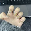 False Nails Emmabeauty Handmade Press On Gradient Cat Eye Dazzling Fireworks Short Year Removable Whitening With Festive Style