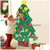 Décorations de Noël 1Set DIY Feutre Arbre Ornements Navidad pour la maison Natal Kerst Année Cadeau Enfants Noël Noel LJ201007 Drop Livraison Gard Dh63B