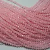 Pedras preciosas soltas atacado natural 4.2mm (4 fios/conjunto) madagascar rosa quartzo facetado redondo contas de pedra preciosa para design de fabricação de jóias