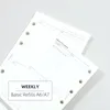 MyPretties 40 Sheets Basic Weekly Planner Refills A6 A7 Filler Papers For Personal Pocket 6 Hole Binder Organizer N.1439