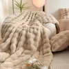 Couvertures en fausse fourrure pour lits, couverture d'hiver chaude et Super douce pour lit et canapé, de luxe, moelleuse, pour chambre d'enfants et d'adultes