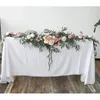 Fiori decorativi Yan 2,7 m Matrimonio artificiale Ghirlanda di eucalipto Runner con centrotavola floreale rustico rosa Decorazione Boho Wed