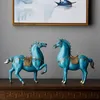 Horse Sculpture Home Decoration Accessories Chinese Style Living Room Decoration Dengshui Statue Office Decor Housewarming Gifts 240202