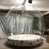 Atacado publicidade natal inflável globo de neve saltando bolha cúpula tenda transparente foto cabine adulto dentro para decoração quintal