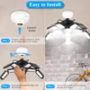 LED Garage Lights with 10 Adjustable Panels E26/E27 Ceiling Shop Work Lamp 80W 150W 6500K Bulb for Workshop Industrial Lighting