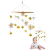 Baby Rattle Toys Wooden Mobile Musical Bed Bell Hanging Toy 0-12Month born Cute Honeybee Hairball Infant Crib Holder Brackets 240118