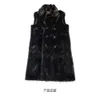 Designer Faux Fur Vest Jacket Artificial Thickened and Warm Mens Long OA13