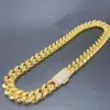 Real Gold Plating Trendy 925 Silver Necklace Moissanite Cuban Link Chain Hip Hop Jewelry Iced Out Cuban Chain