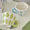 Mugs Ceramic Mug Coffee Cup High Temperature Resistant Lingge Small Fresh Hand Painting