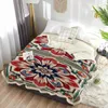 Couvertures de fleurs lignes abstraites couverture en cachemire hiver chaud doux pour lits canapé couvre-lit en laine