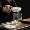 Filtro de chá de cerâmica folha kung fu conjunto de chá infusor criativo artesanal café chá filtros acessórios de cozinha teaware 240118