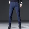 Erkekler Pantolon 2024 Moda Elastik Bel Bandı ile Sonbahar ve Kış için Gevşek Düz Bacaklı Gündelik