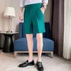 Herenshorts 2024 Heren Zomer Koreaanse Mode Business Casual Hoge Taille Rechte Vat Kantoor Koel Ademend Eenvoudig Slijtage