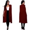 Blazer White Long Sleeve Lapel Cape Coat Casual Split Poncho Ol Jacket Cloak Women Suit