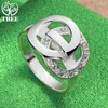 Cluster ringen 925 Sterling Silver Fashion Originele sieraden Fijne zirkoon letter e voor vrouwen man bruiloft verloving verjaardagsfeestje cadeau