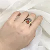 Anéis de cluster requintado preto ouro jóias pena anel para mulheres de alta qualidade incrustada festa de zircão vermelho