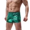 Majaki seksowne męskie majtki młode majtki Połączone skórzane splasy elastyczne lodowe jedwab luźne duże solidne kolory nylon bokser