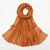 Foulards 2024 Mode Lurex Rayé Ligne Bulle Mousseline De Mousseline De Soie Hijab Lady Plage Couverture Doux Châles Résistant Au Soleil Et Wraps Musulman Sjaal 180 70Cm