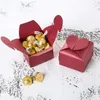 50 heart-shaped wedding candy boxes creative solid color heart-shaped boxes decorative gift boxes cute Christmas party candy boxes 240205