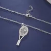 Pendentif Colliers Fishhook Tennis Raquette Collier Chaîne Américaine Sport Cadeau Pour Homme Femme Enfant Enfant Garçon Alliage Cristal Zircon Bijoux