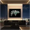 Paintings Bl Bear Wall Street Art Canvas Painting And Posters Prints Pictures For Living Room Home Decoration Framelesspaintings Dro Otrmn