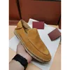 Suede Leather Mens Loro Leisure Shoes Slip On Luxury Designer LP Summer Open Walk Moccasin Sneakers Chaussure Schuhe
