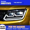 For Volkswagen Amarok LED Headlight Assembly 08-20 DRL Daytime Running Light Streamer Turn Signal For VW Head Lamp Auto Parts