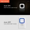 Nattlampor LED-ljus Automatisk sensorlampa EU/US Plug-in vägg för hallkök badrum sovrum trappor