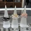 Kadın vivienwestwoods lüks mücevher viviane westwood için ring tasarımcı yüzüğü yeni varış swestern İmparatoriçe Dowager Üç Yüzük Emaye Halkası Kadın Peri Rüzgar Satu