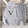 Designer Men's Tracksuits Y2K Women 2 Piece Set Mens Hip Hop Streetwear Luxury Letter Print Hoodie Sweatshirt and Sweatpant Pants Overized Casual Sportswear Outfit