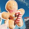 Natale Gingerbread Man Peluche Bambola Natale Non originale Cuscino Decorazioni per la casa Giocattolo per bambini Regalo di Natale di alta qualità 240202